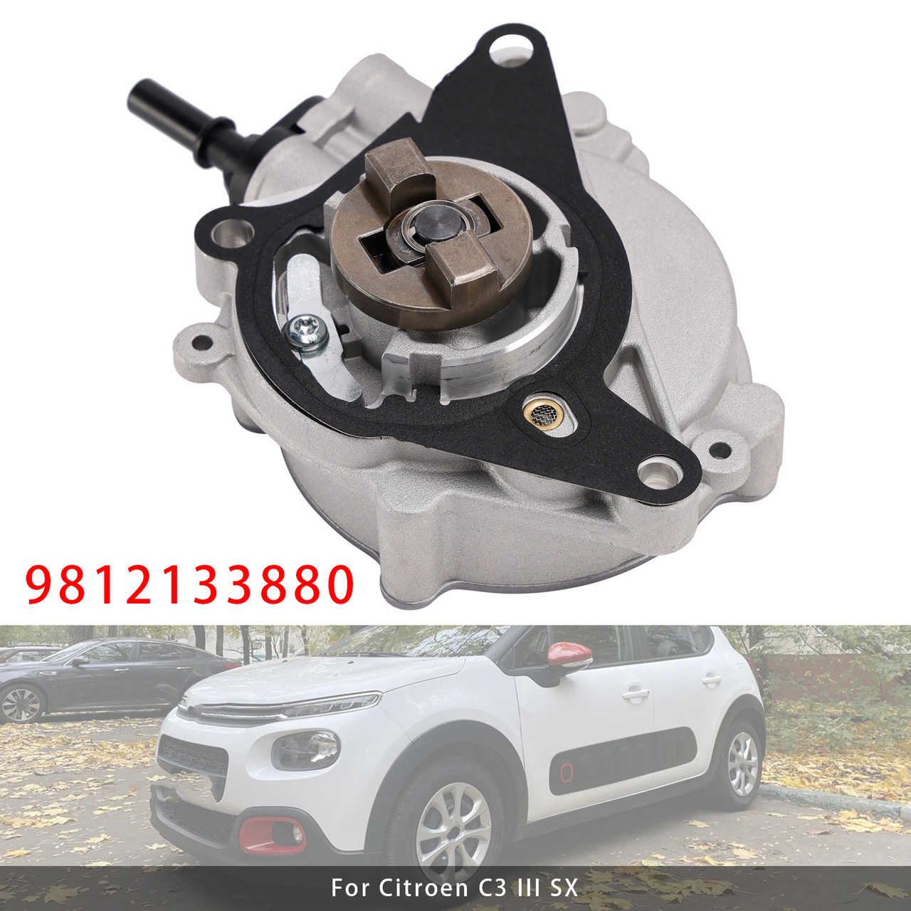 Brake Vacuum Pump 9812133880 For Vauxhall Peugeot Citroen DS 1.2 Petrol