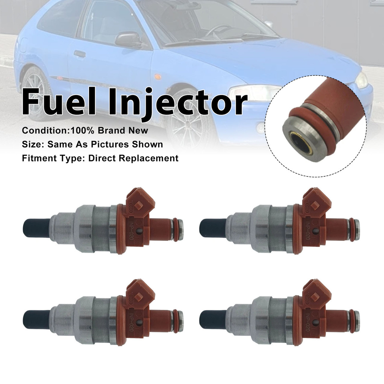 4Pcs Fuel Injector For Mitsubishi Colt Lancer Mirage CT9A INP020 INP-020