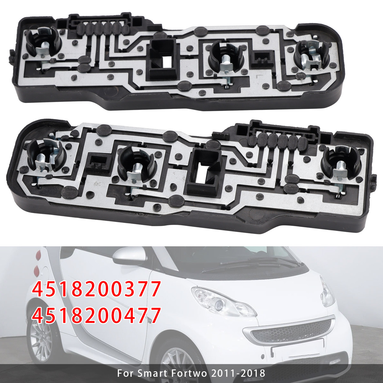 Left+Right Taillight Lamp Bulb Socket Panel For Smart Fortwo 2008-2018