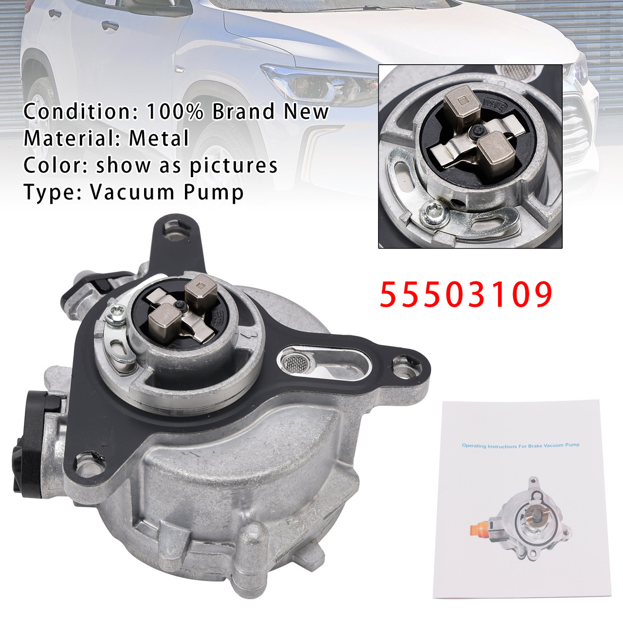 Brake Booster Vacuum Pump 55503109 For Chevrolet Tracker Onix 1.2L