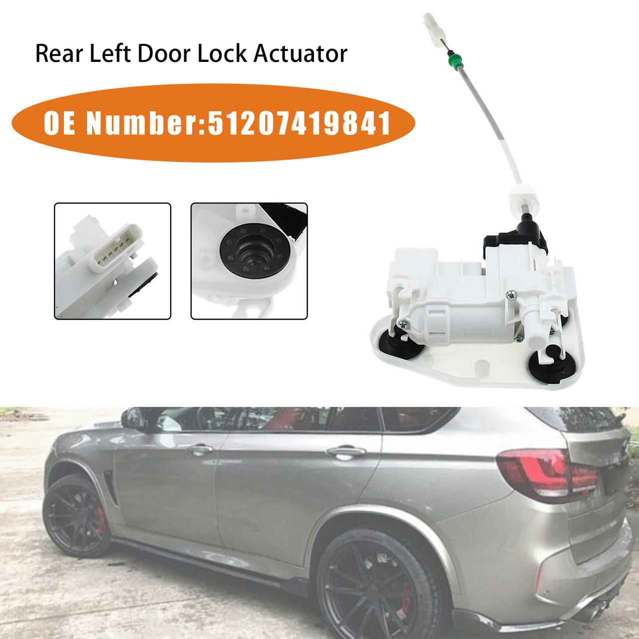 Rear Left Door Lock Actuator 51207419841 For F15 F16 X5 2014-2017 X6 2018