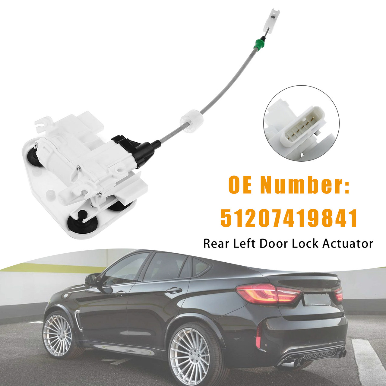 Rear Left Door Lock Actuator 51207419841 For F15 F16 X5 2014-2017 X6 2018