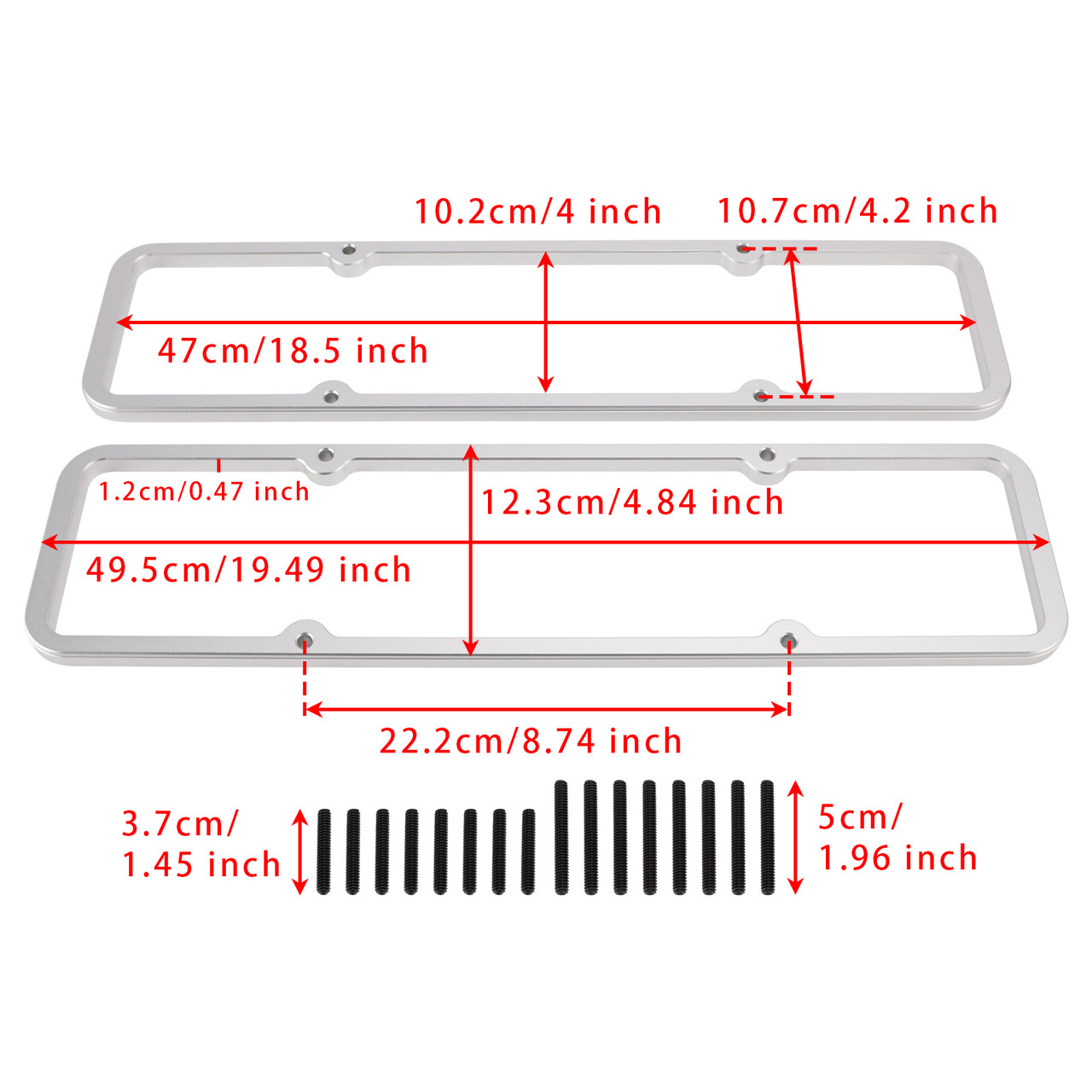 Small Block 1/2"3/8" Valve Cover Spacer 500 Riser 350 For Shaft Mount Roller