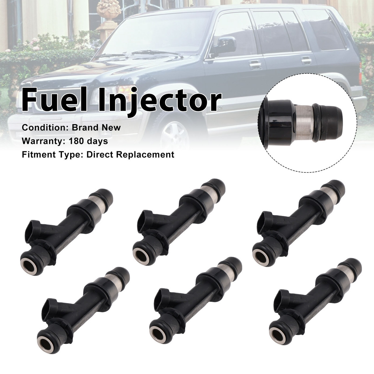 6Pcs Fuel Injector For Honda Passport For Isuzu Rodeo 1998-1999 25166922