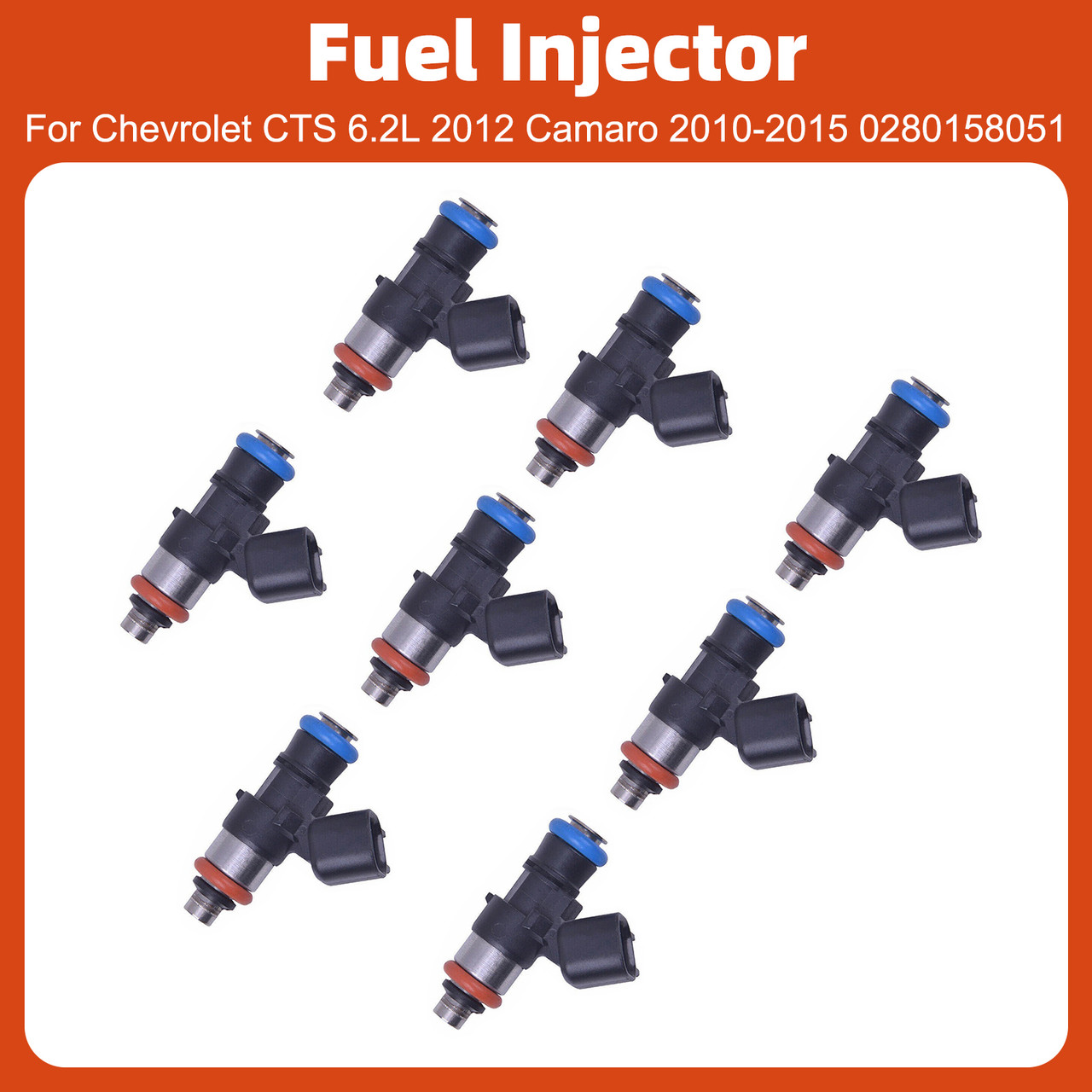 8Pcs Fuel Injector For Chevrolet CTS 6.2L 2012 Camaro 2010-2015 0280158051