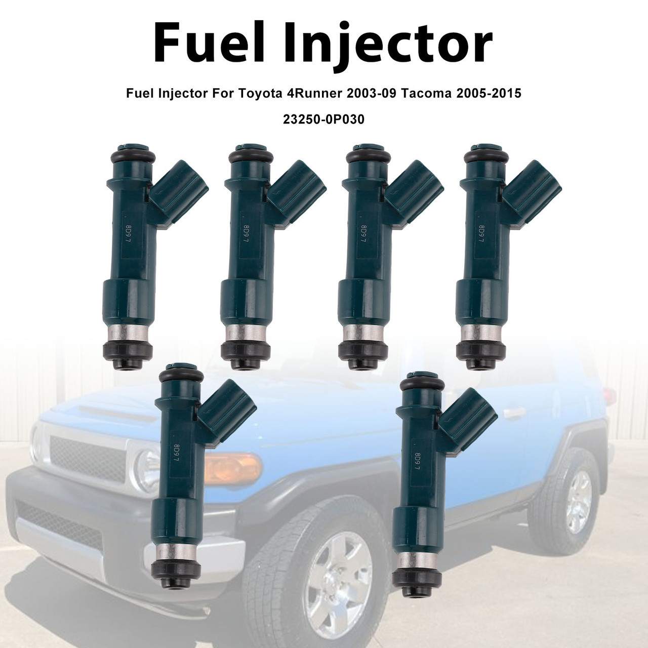 6Pcs Fuel Injector For Toyota 4Runner 2003-09 Tacoma 2005-2015 23250-0P030