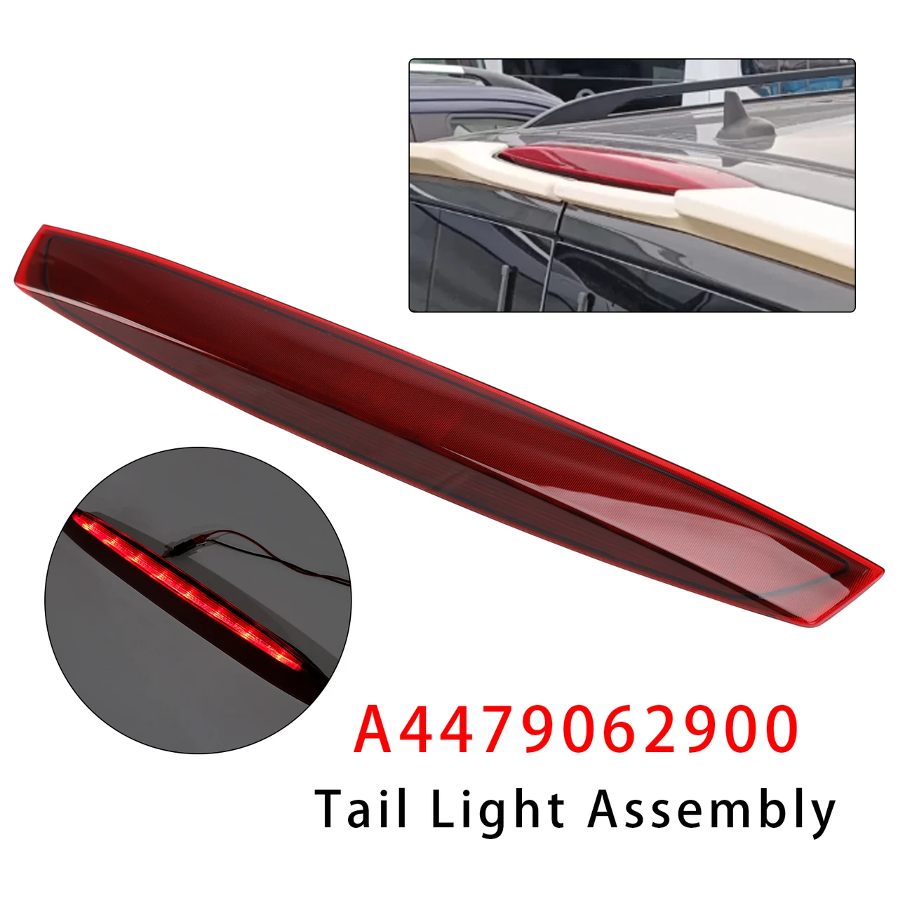 Third Brake Light Lamp For Mercedes Vito (W447) 2014-2020 Barn Door Models Red