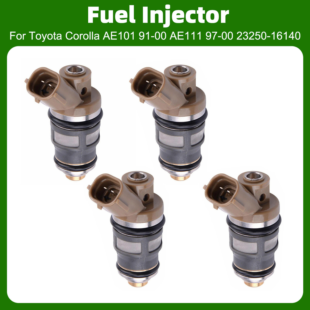 4Pcs Fuel Injector For Toyota Corolla AE101 91-00 AE111 97-00 23250-16140