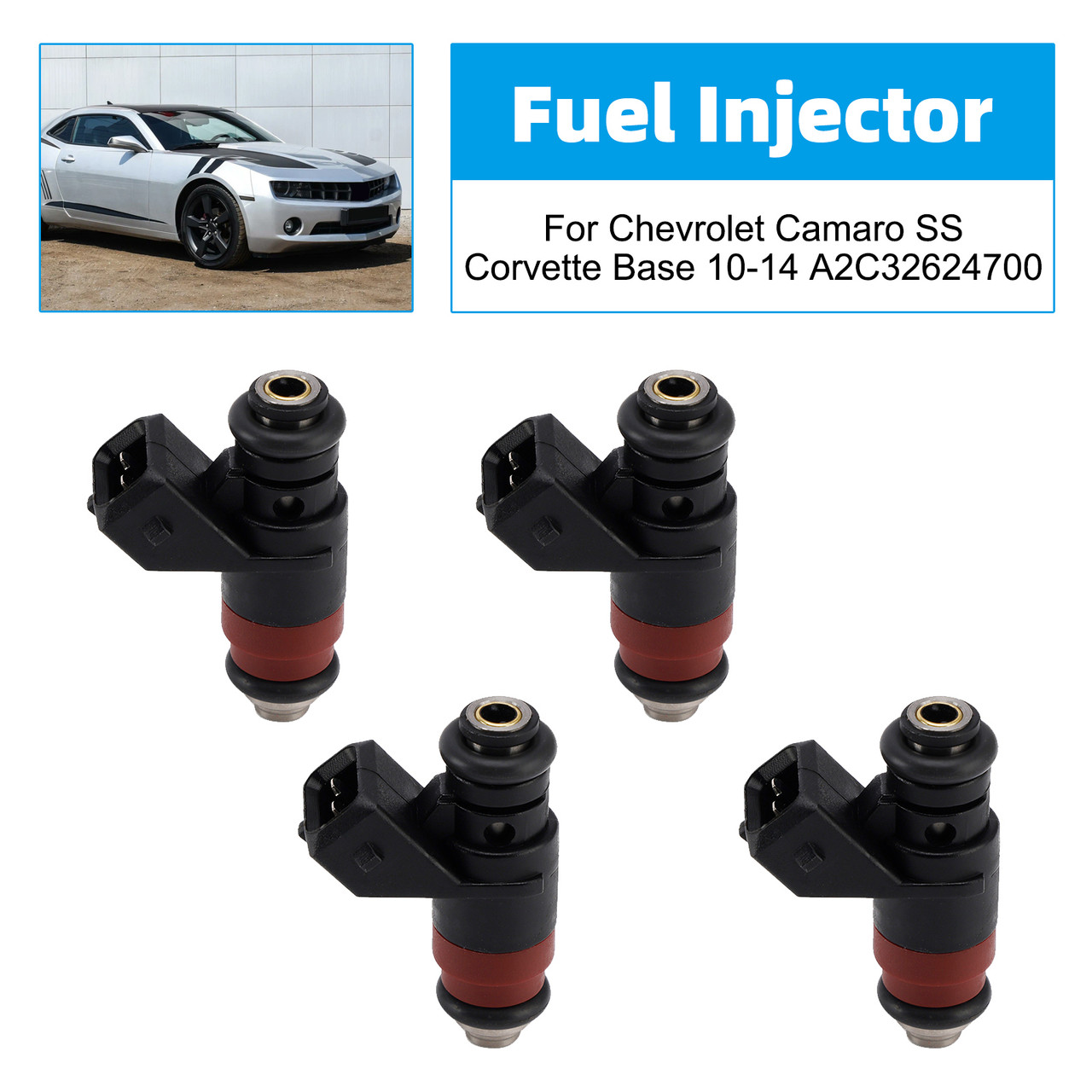 4Pcs Fuel Injector For Chevrolet Camaro SS Corvette Base 10-14 A2C32624700