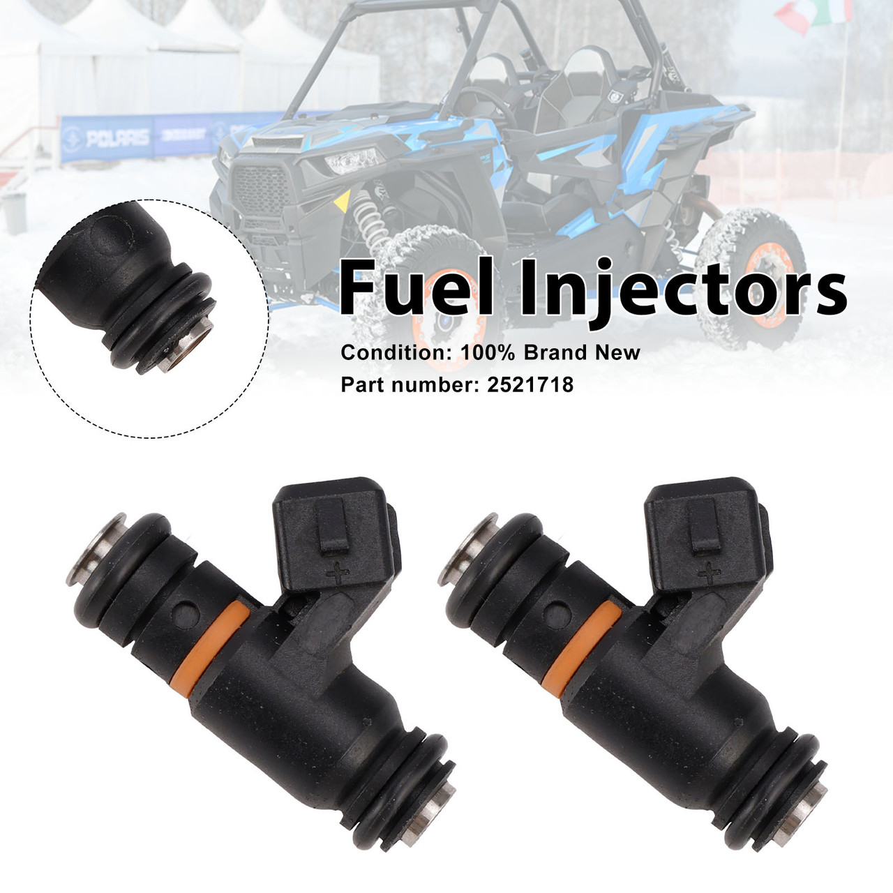 2PC 2521718 Fuel Injectors For Polaris RZR XP 2017-2020