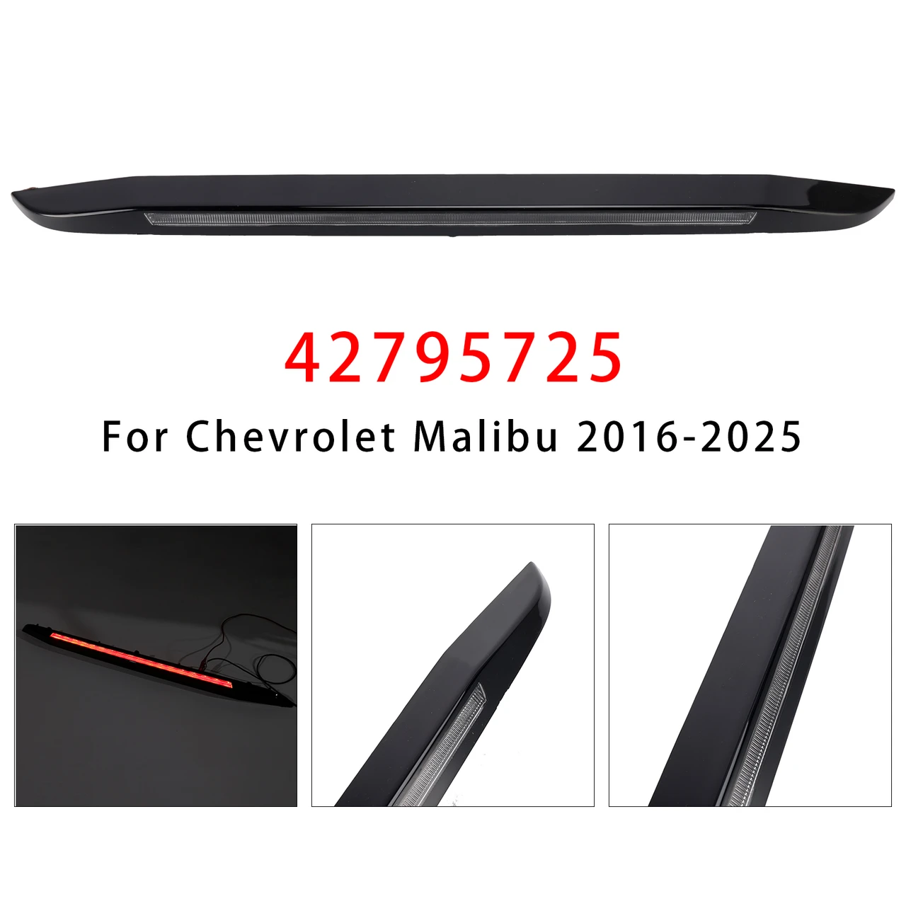 Center High Mount Third Brake Tail Lamp 42795725 For Chevrolet Malibu 2016-2025