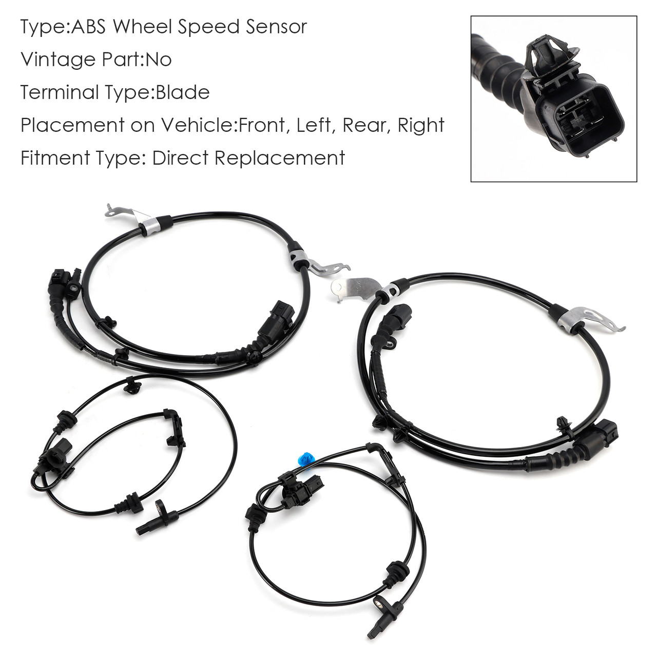 4Pcs Front & Rear Side ABS Wheel Speed Sensor For Honda CR-V 2017-2022