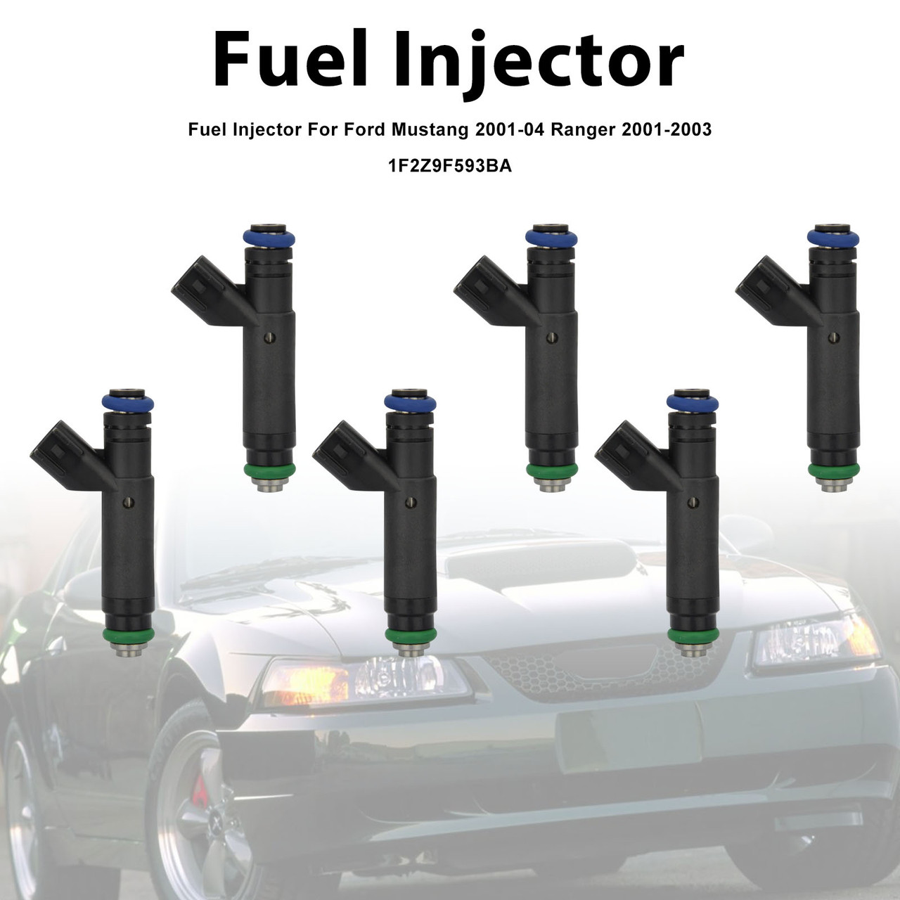 6Pcs Fuel Injector For Ford Mustang 2001-04 Ranger 2001-2003 1F2Z9F593BA