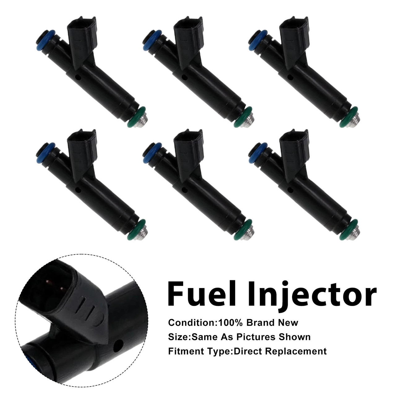 6Pcs Fuel Injector For Ford Mustang 2001-04 Ranger 2001-2003 1F2Z9F593BA