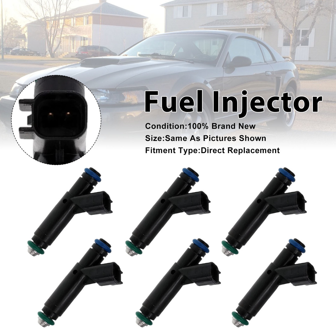 6Pcs Fuel Injector For Ford Mustang 2001-04 Ranger 2001-2003 1F2Z9F593BA