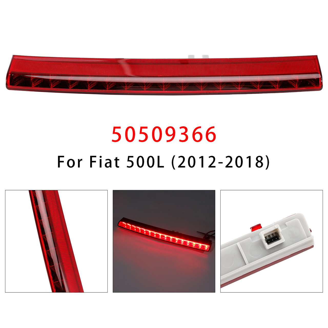 Red Rear Third Brake Light Center For Alfa Romeo Giulietta Fiat 500L 2012-2018