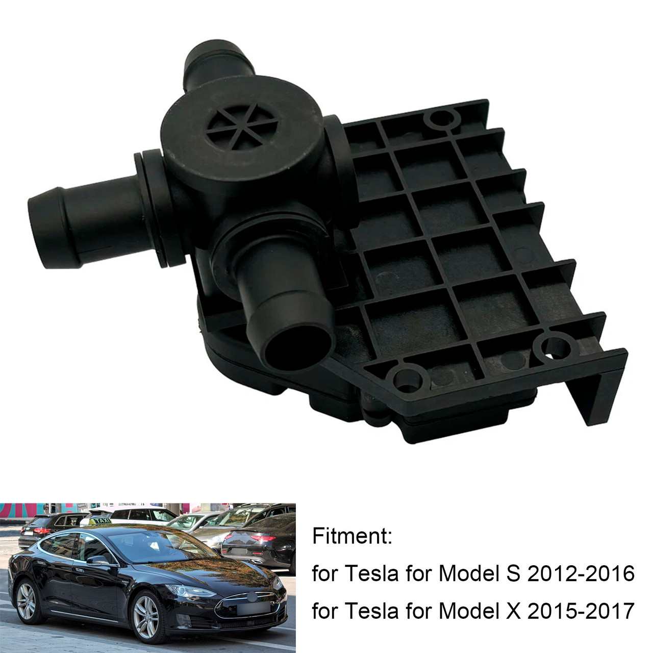 3 Way Heater Control Coolant Valve 6007384-00-B For Tesla Model S/X 2012-2016