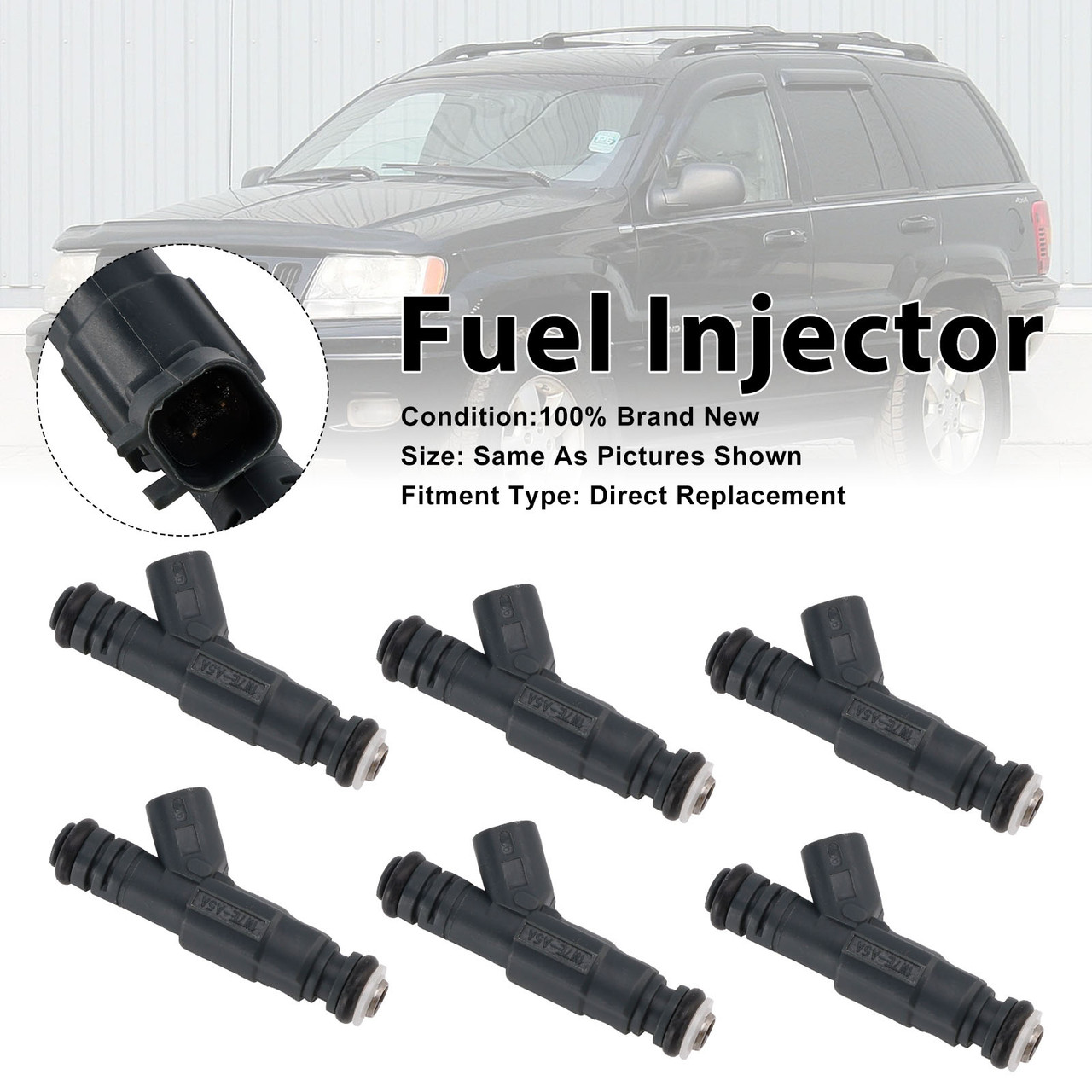 6Pcs Fuel Injector For Jeep Cherokee 1999-2000 TJ L4 1999-2002 0280156048