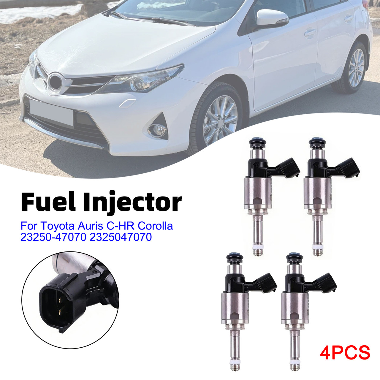 4Pcs Fuel Injector For Toyota Auris C-HR Corolla 23250-47070 2325047070