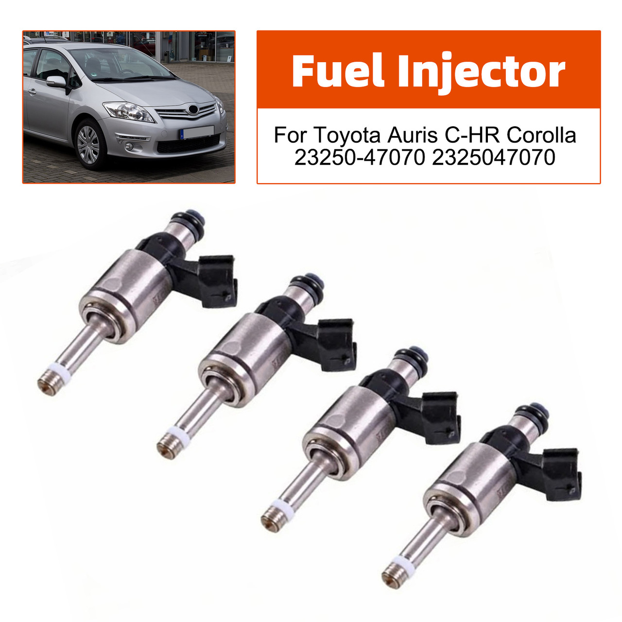 4Pcs Fuel Injector For Toyota Auris C-HR Corolla 23250-47070 2325047070