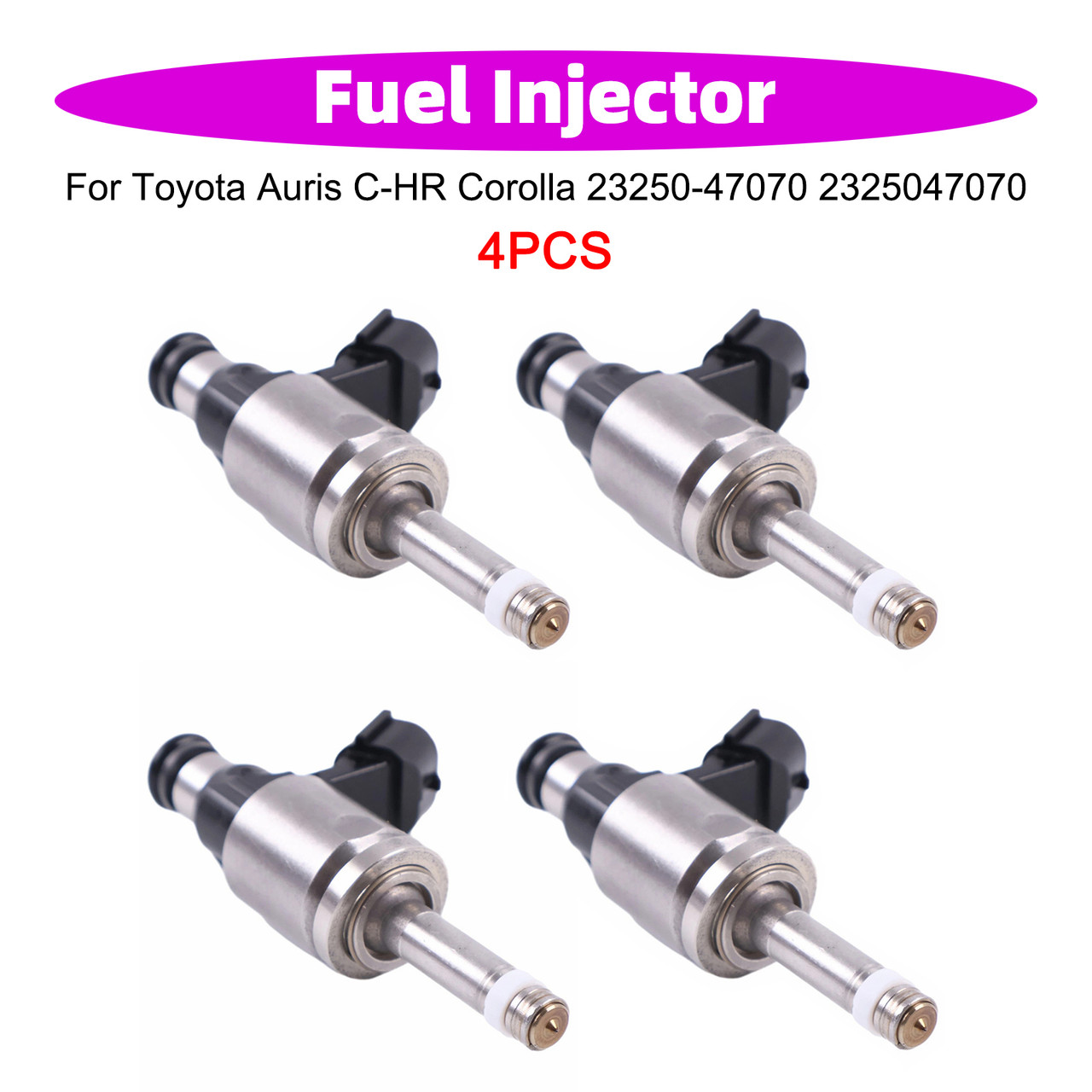 4Pcs Fuel Injector For Toyota Auris C-HR Corolla 23250-47070 2325047070