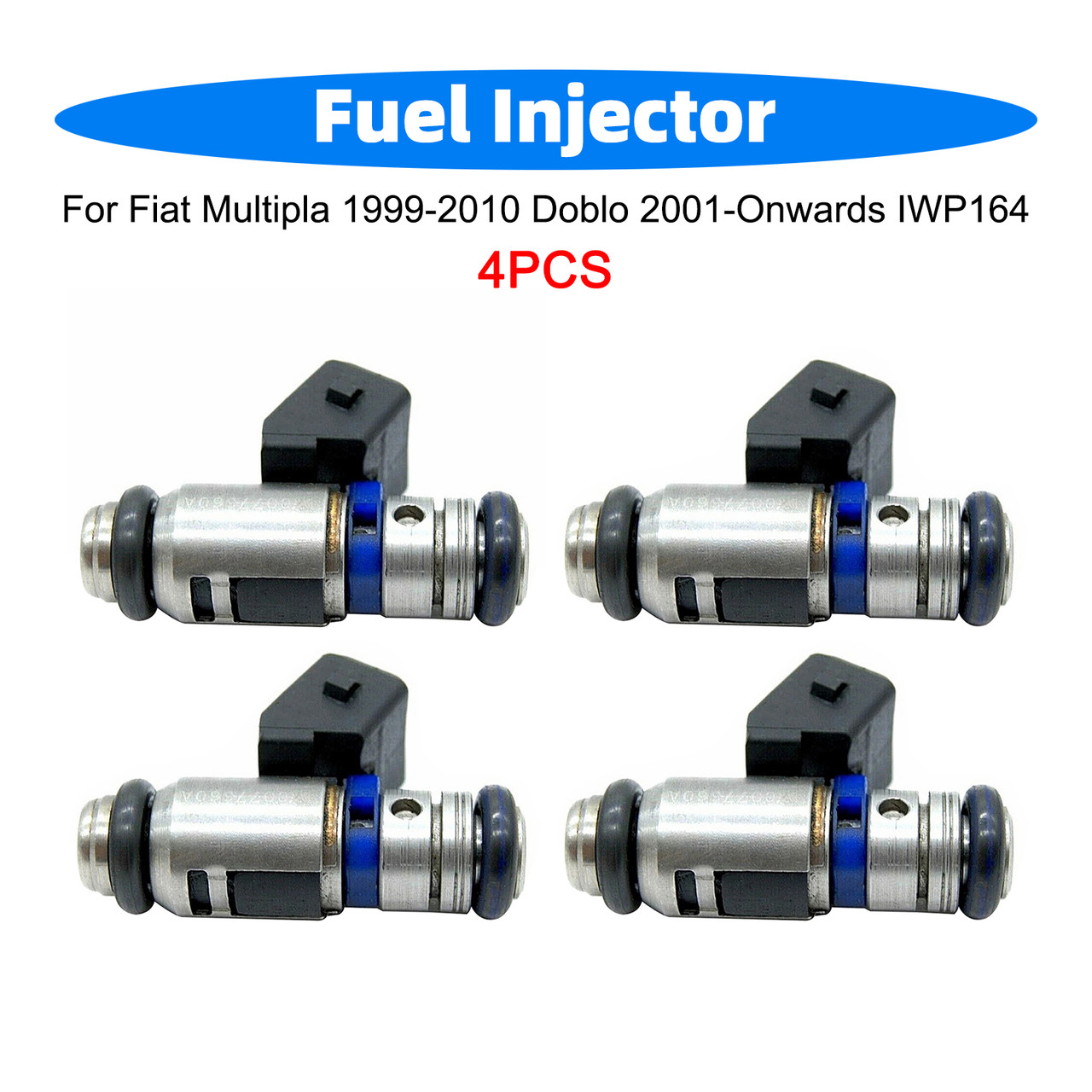 4Pcs Fuel Injector For Fiat Multipla 1999-2010 Doblo 2001-Onwards IWP164