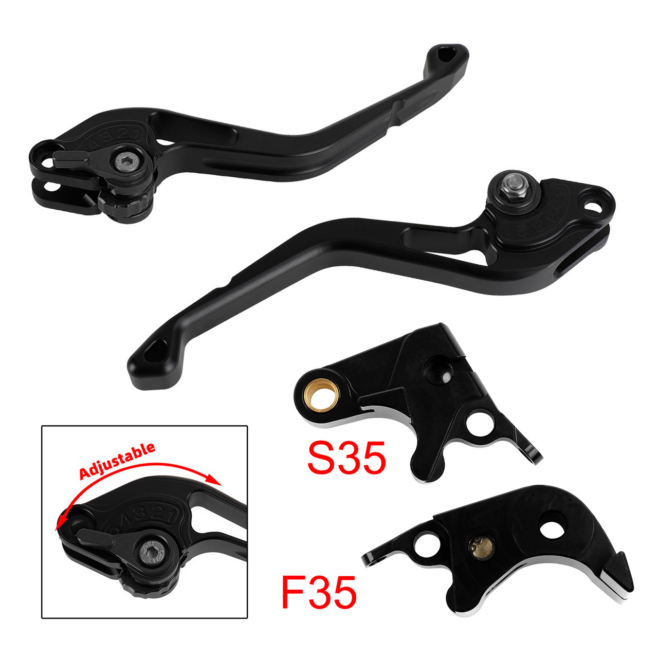 NEW Short Clutch Brake Lever fit for Suzuki GSXR600 06-10 GSXR1000 05-06 Black