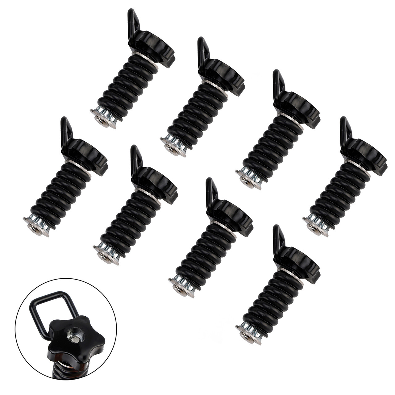 8X Tie Down Anchors Flexible Loop Lock & Ride For Polaris Rzr Sportsman 13-25