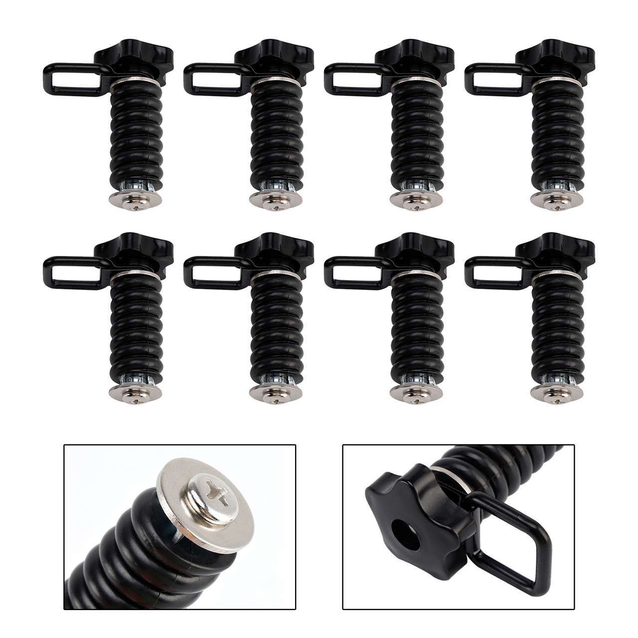 8X Tie Down Anchors Flexible Loop Lock & Ride For Polaris Rzr Sportsman 13-25