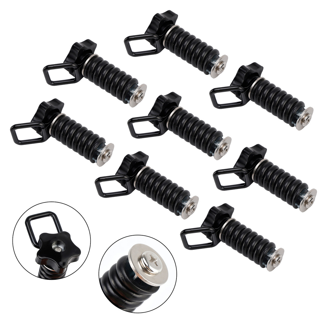 8X Tie Down Anchors Flexible Loop Lock & Ride For Polaris Rzr Sportsman 13-25