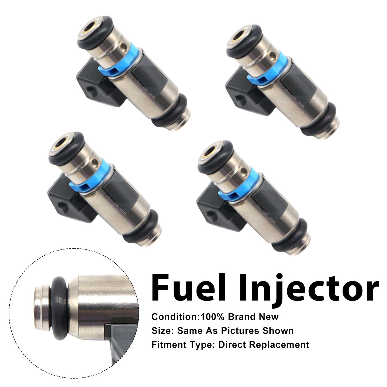 4Pcs Fuel Injector For Fiat Coupe 175 1996-2000 Stilo 192 2001-2008 iwp006