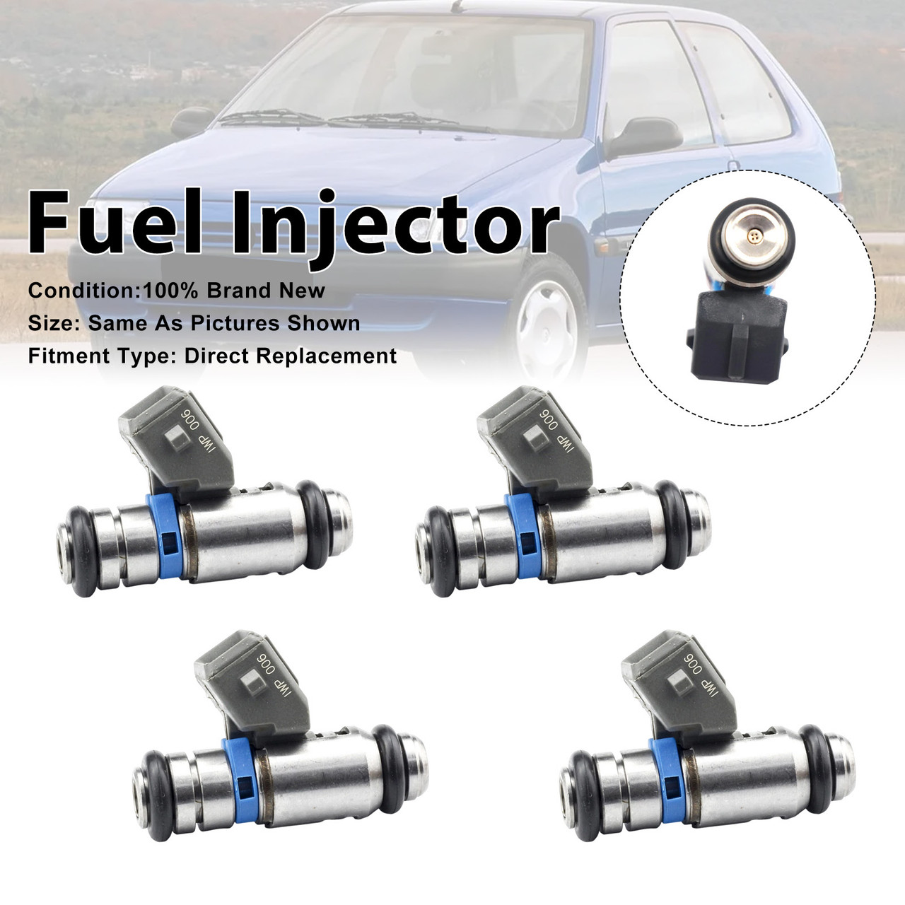 4Pcs Fuel Injector For Fiat Coupe 175 1996-2000 Stilo 192 2001-2008 iwp006