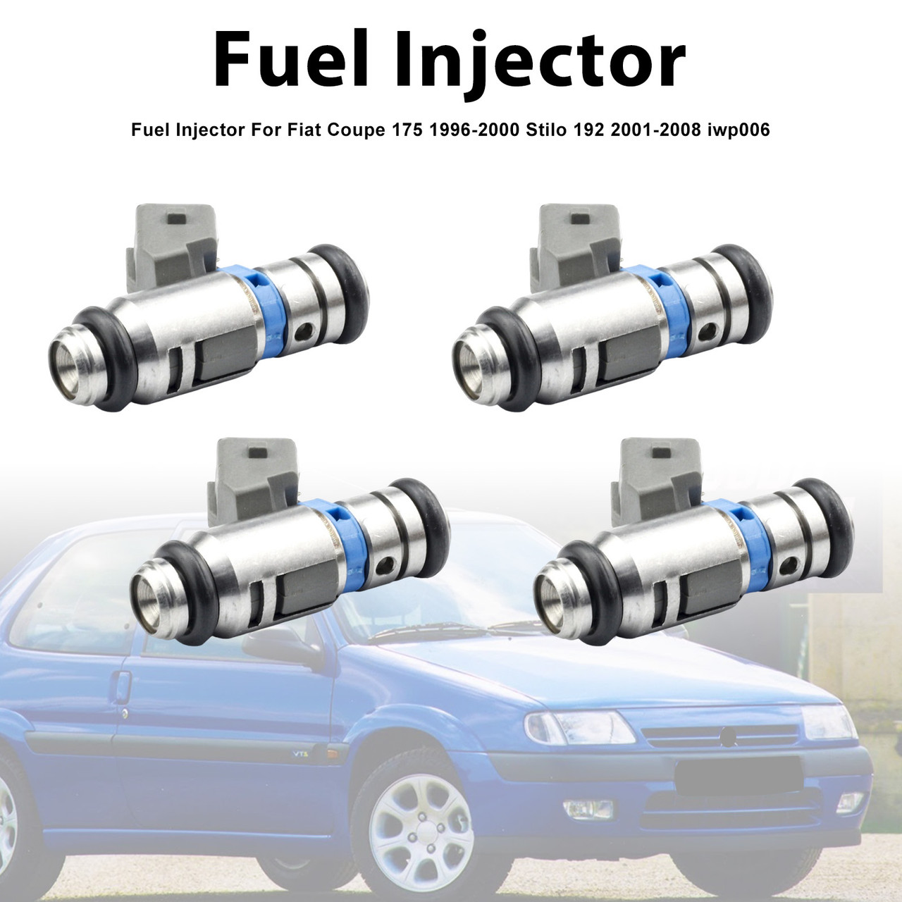 4Pcs Fuel Injector For Fiat Coupe 175 1996-2000 Stilo 192 2001-2008 iwp006