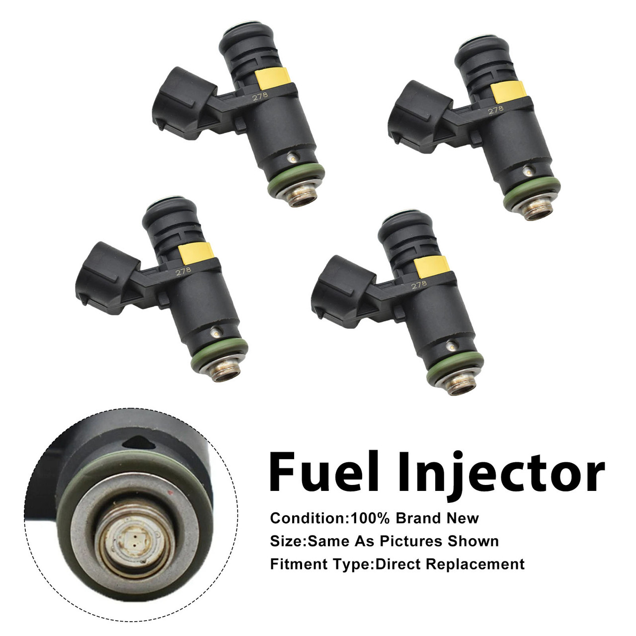 4Pcs Fuel Injector For Seat Altea For Skoda Fabia I 2006-2007 036906031AG