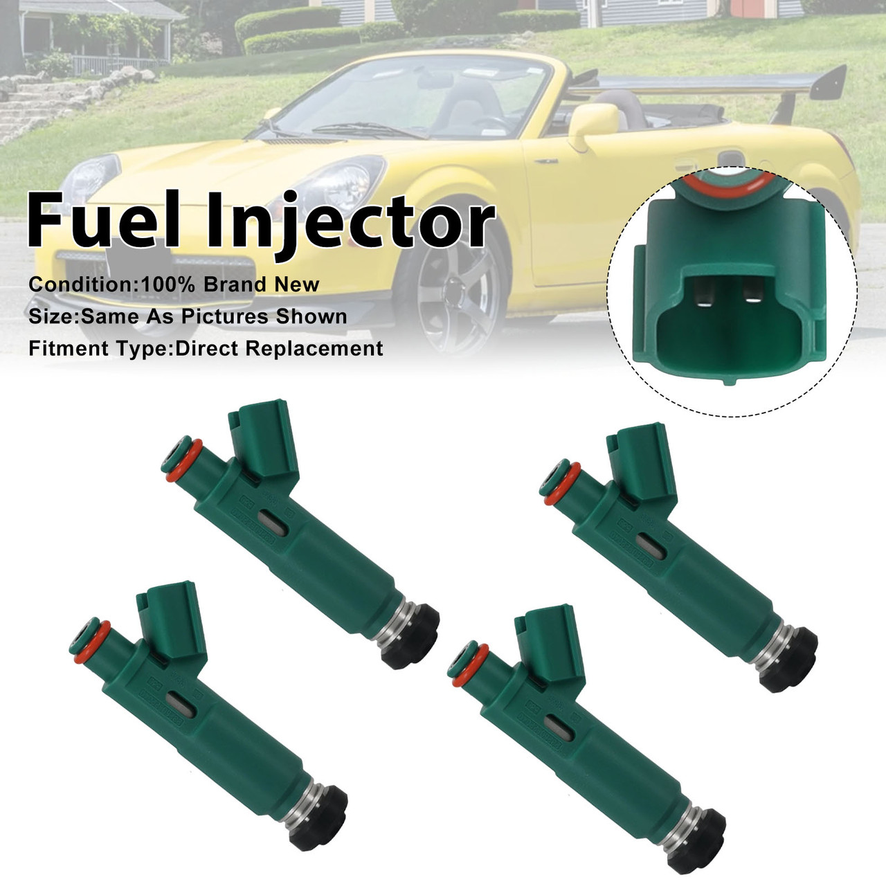 4Pcs Fuel Injector For Toyota Celica 2000-05 Corolla 2000-2004 23250-22040