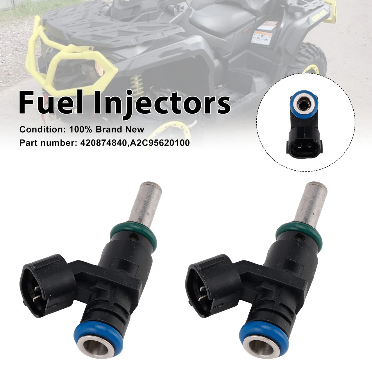 2PC 420874840 Fuel Injectors A2C95620100 For CAN-AM Defender Outlander