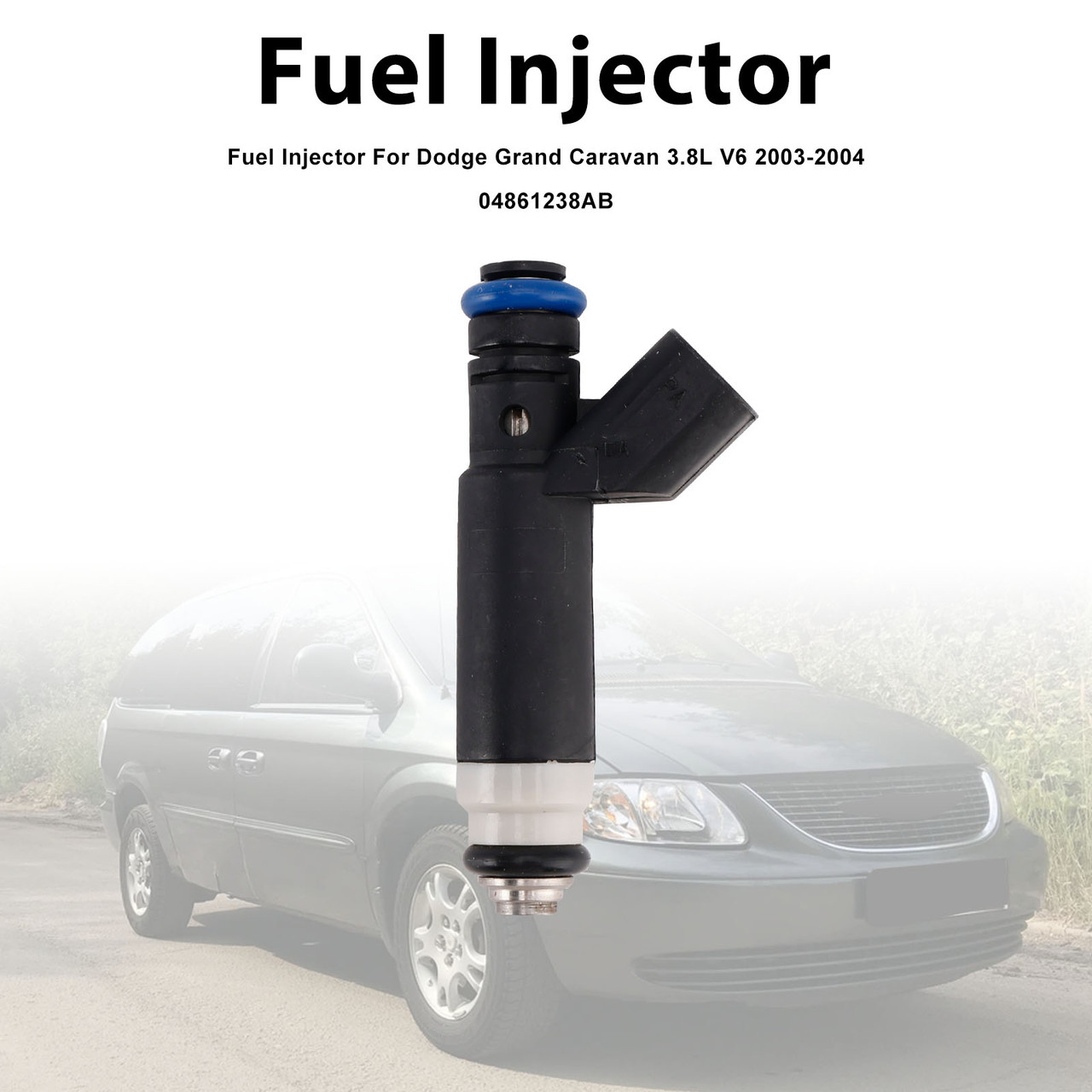 1Pcs Fuel Injector For Dodge Grand Caravan 3.8L V6 2003-2004 04861238AB