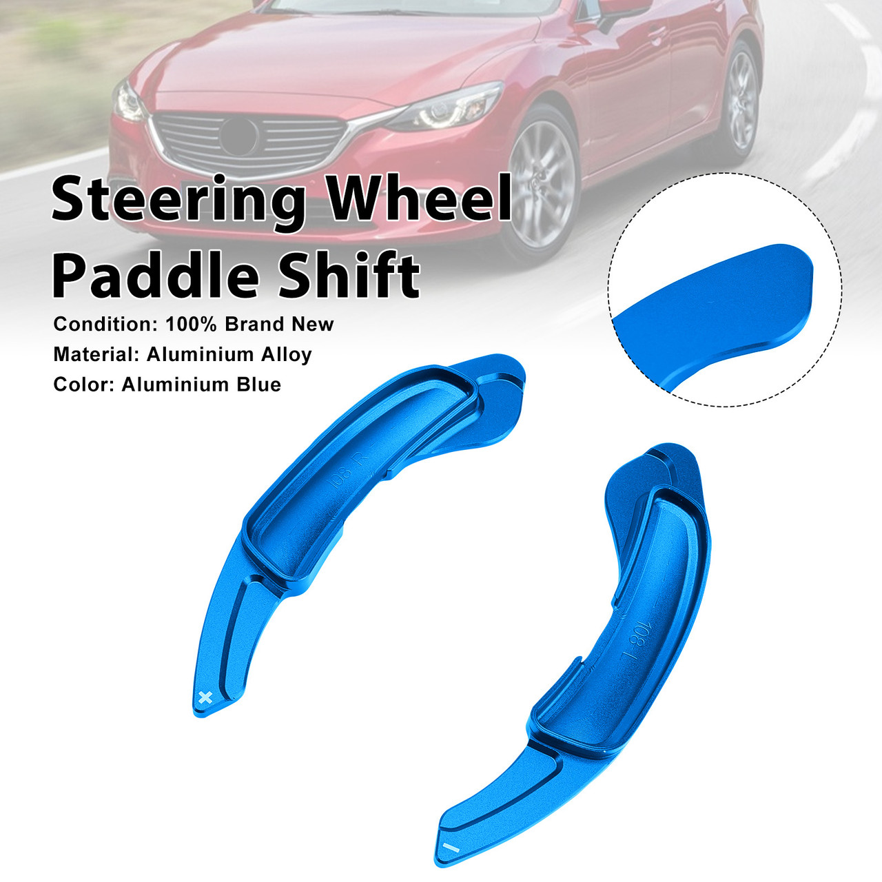 Steering Wheel Paddle Shifter For Mazda 6 Atenza 2009-15 Aluminium Blue