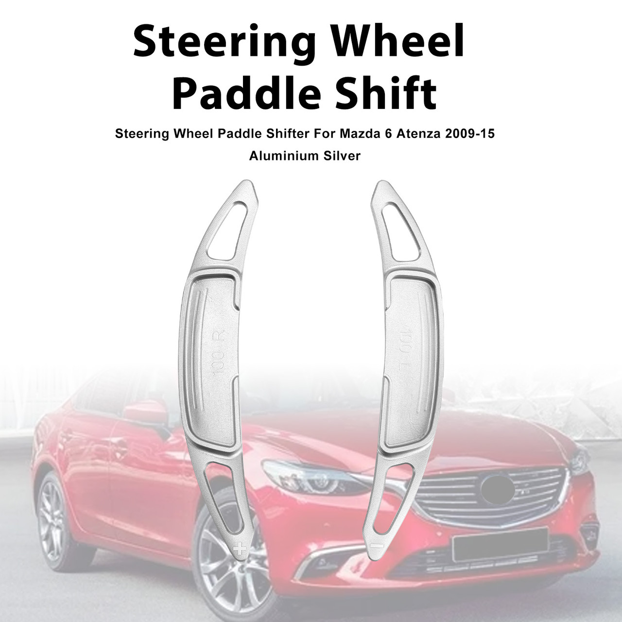 Steering Wheel Paddle Shifter For Mazda 6 Atenza 2009-15 Aluminium Silver