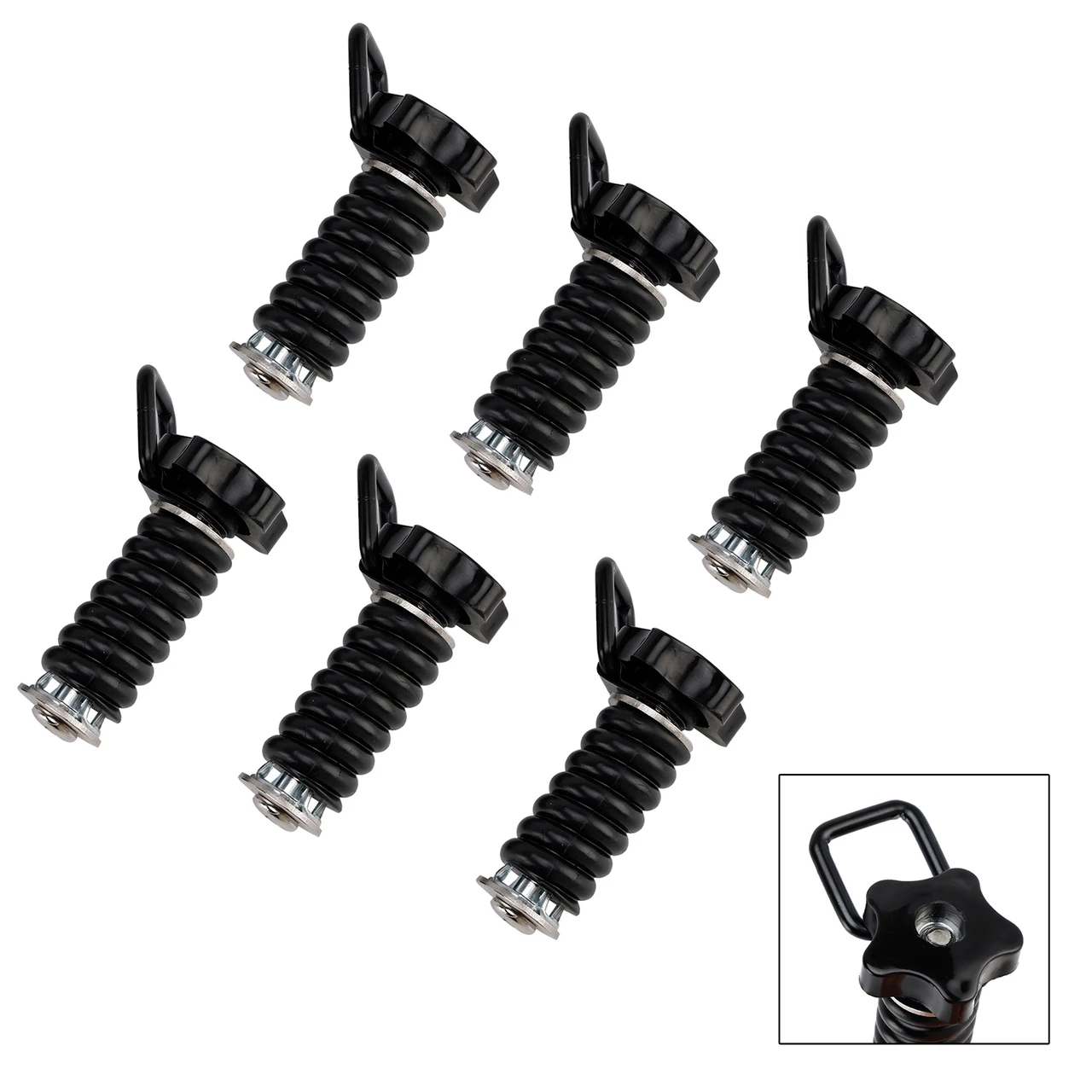 6X Tie Down Anchors Flexible Loop Lock & Ride For Polaris Rzr Sportsman 13-25