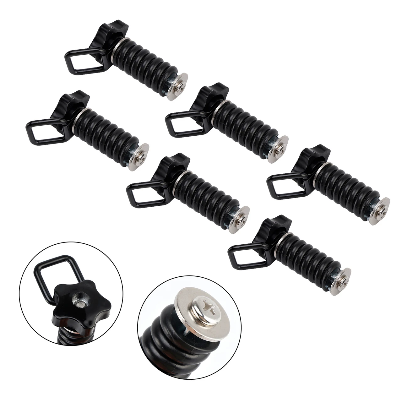 6X Tie Down Anchors Flexible Loop Lock & Ride For Polaris Rzr Sportsman 13-25