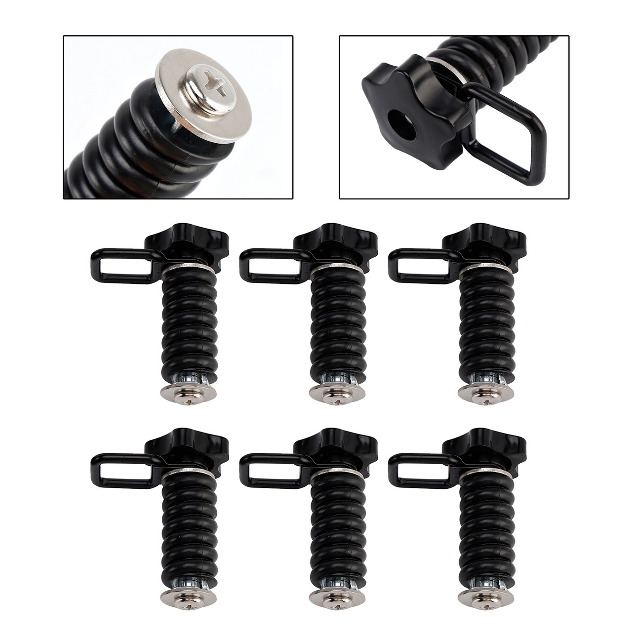 6X Tie Down Anchors Flexible Loop Lock & Ride For Polaris Rzr Sportsman 13-25
