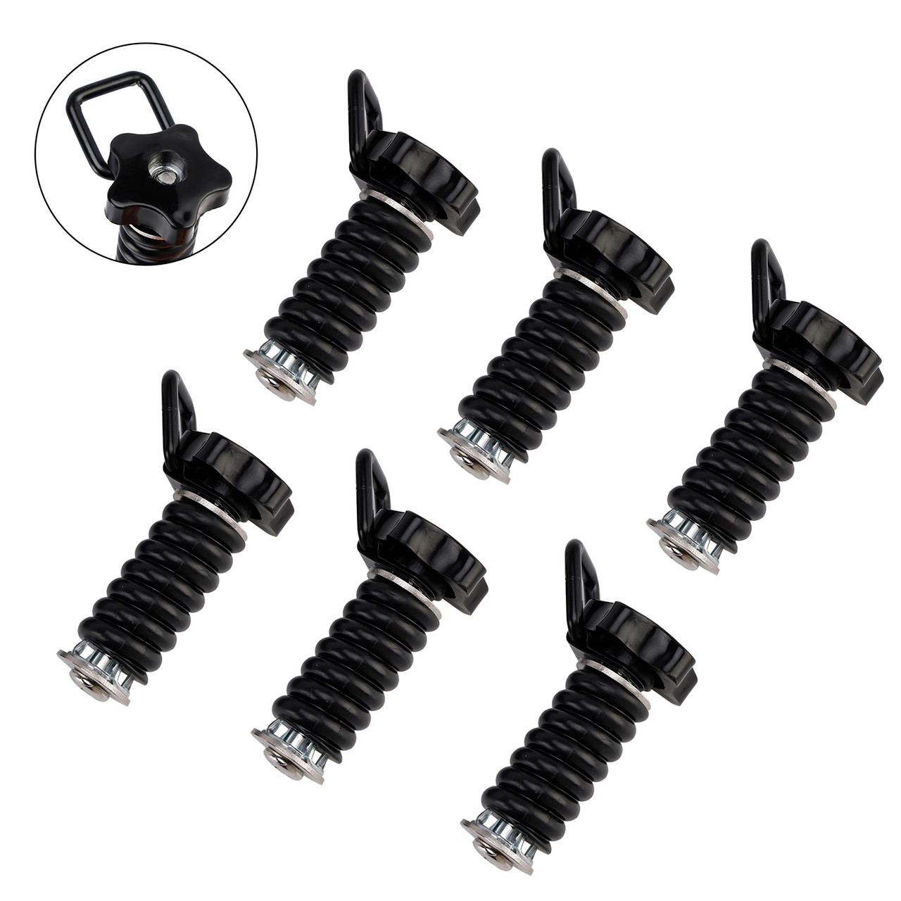 6X Tie Down Anchors Flexible Loop Lock & Ride For Polaris Rzr Sportsman 13-25
