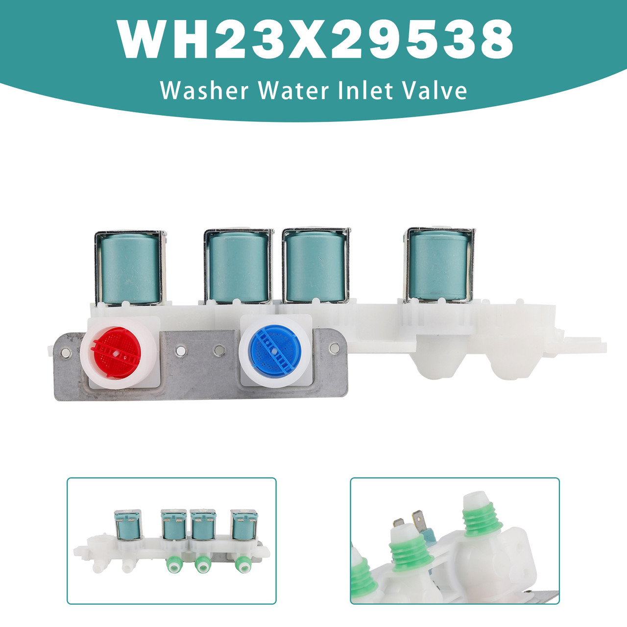 WH23X29538 Washer Water Solenoid Valve For GE Washing Machine