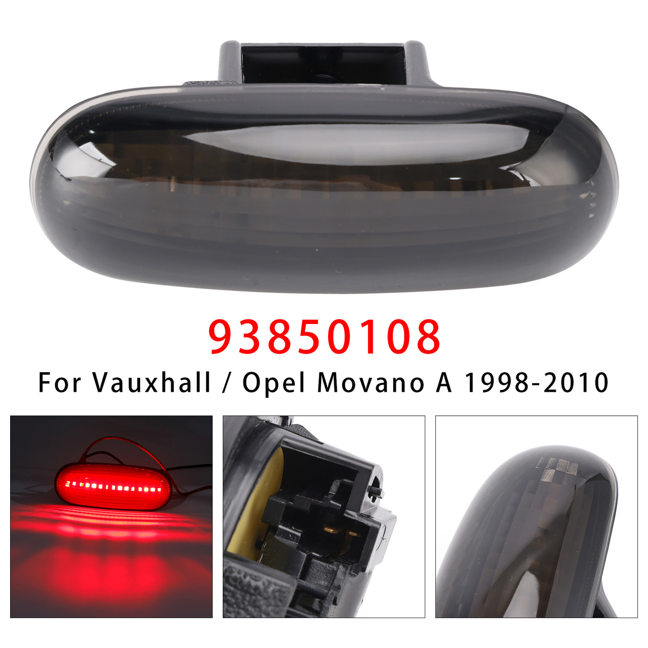 Rear High Level Third Brake Light For Vauxhall Vivaro A X83 2001-2014 Smoked