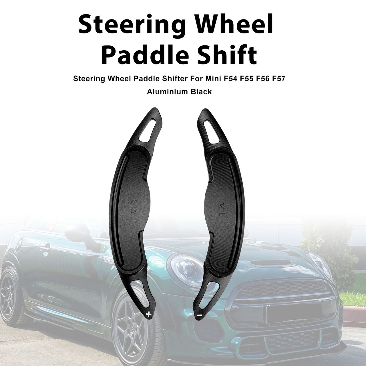 Steering Wheel Paddle Shifter For Mini F54 F55 F56 F57 Aluminium Black