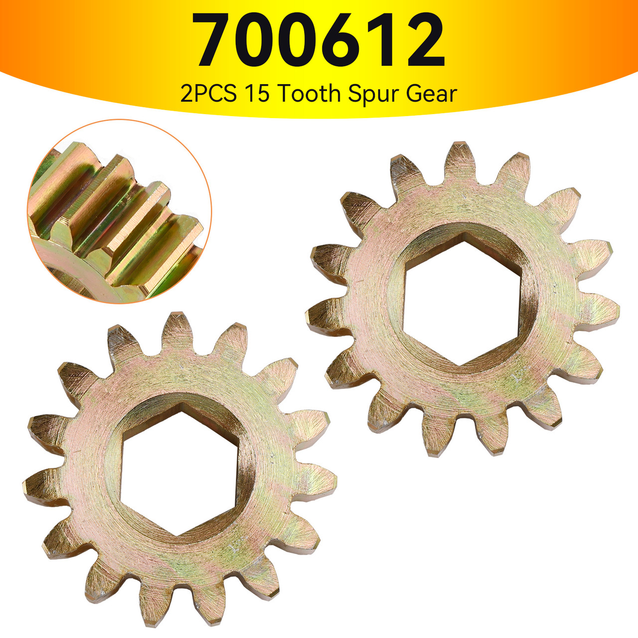 2PCS 700612 15 Tooth Spur Gear 10 DP/20 PA for Lippert RV Slide Out Systems