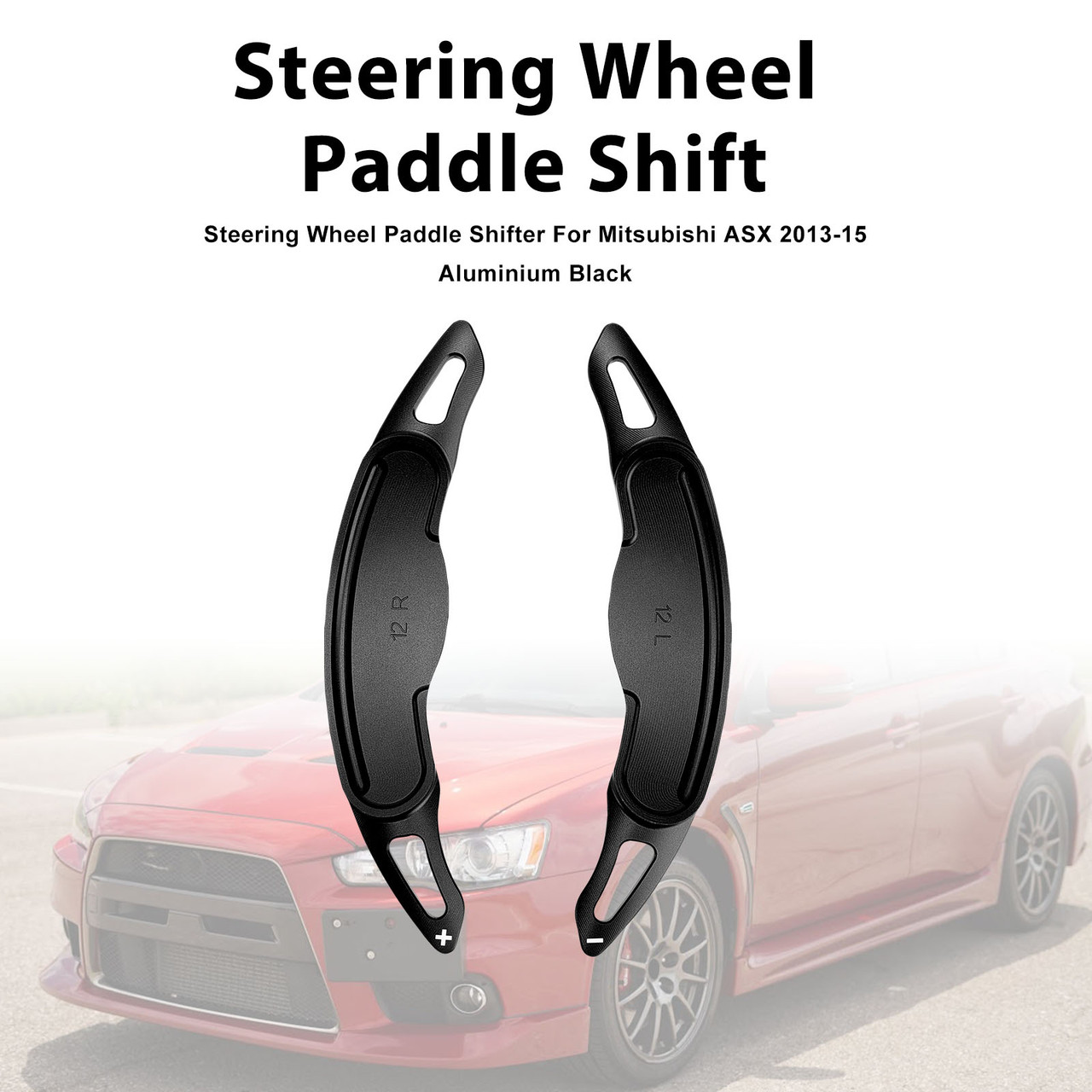 Steering Wheel Paddle Shifter For Mitsubishi ASX 2013-15 Aluminium Black