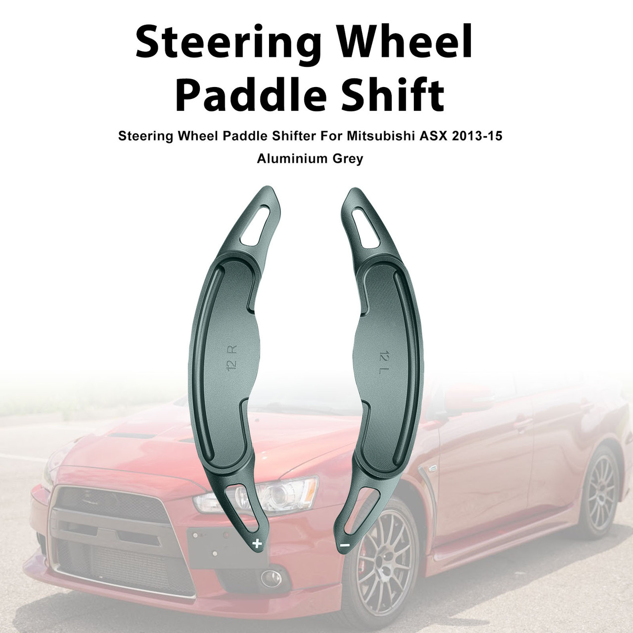 Steering Wheel Paddle Shifter For Mitsubishi ASX 2013-15 Aluminium Grey