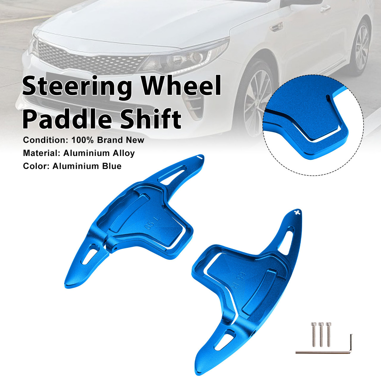 Steering Wheel Paddle Shifter For Kia K5 2016-2019 Aluminium Blue